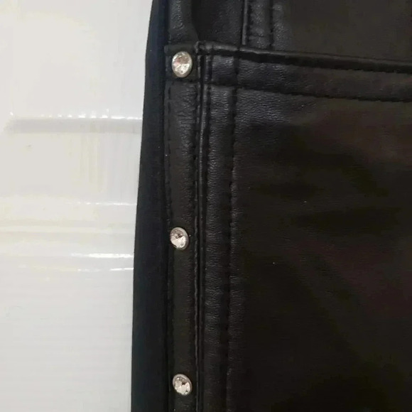 Paolo Santini Leather Rhinestone Pant - Picture 7 of 11